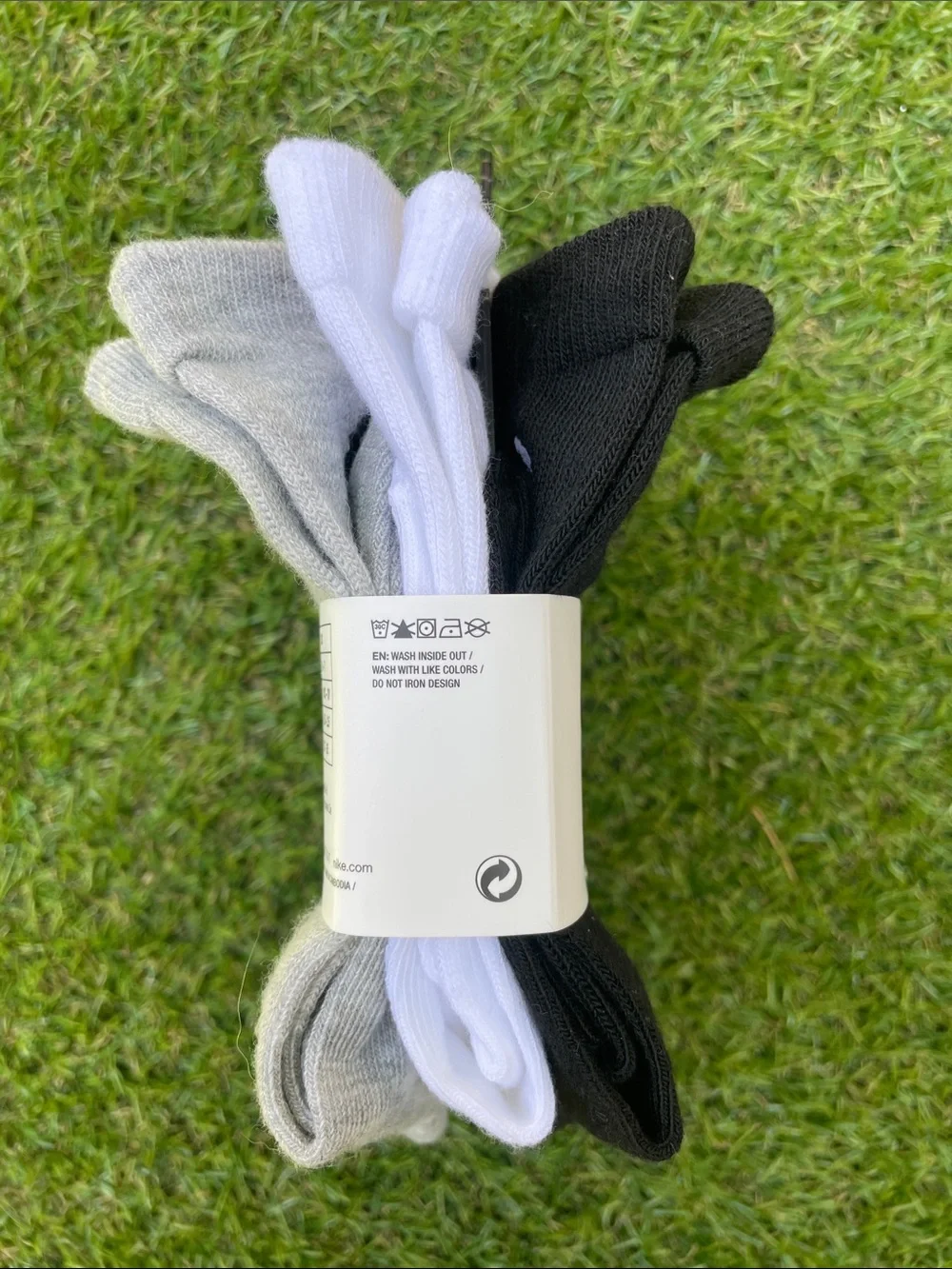 Nike Men’s Crew Socks 6-Pack - Black & White Swoosh